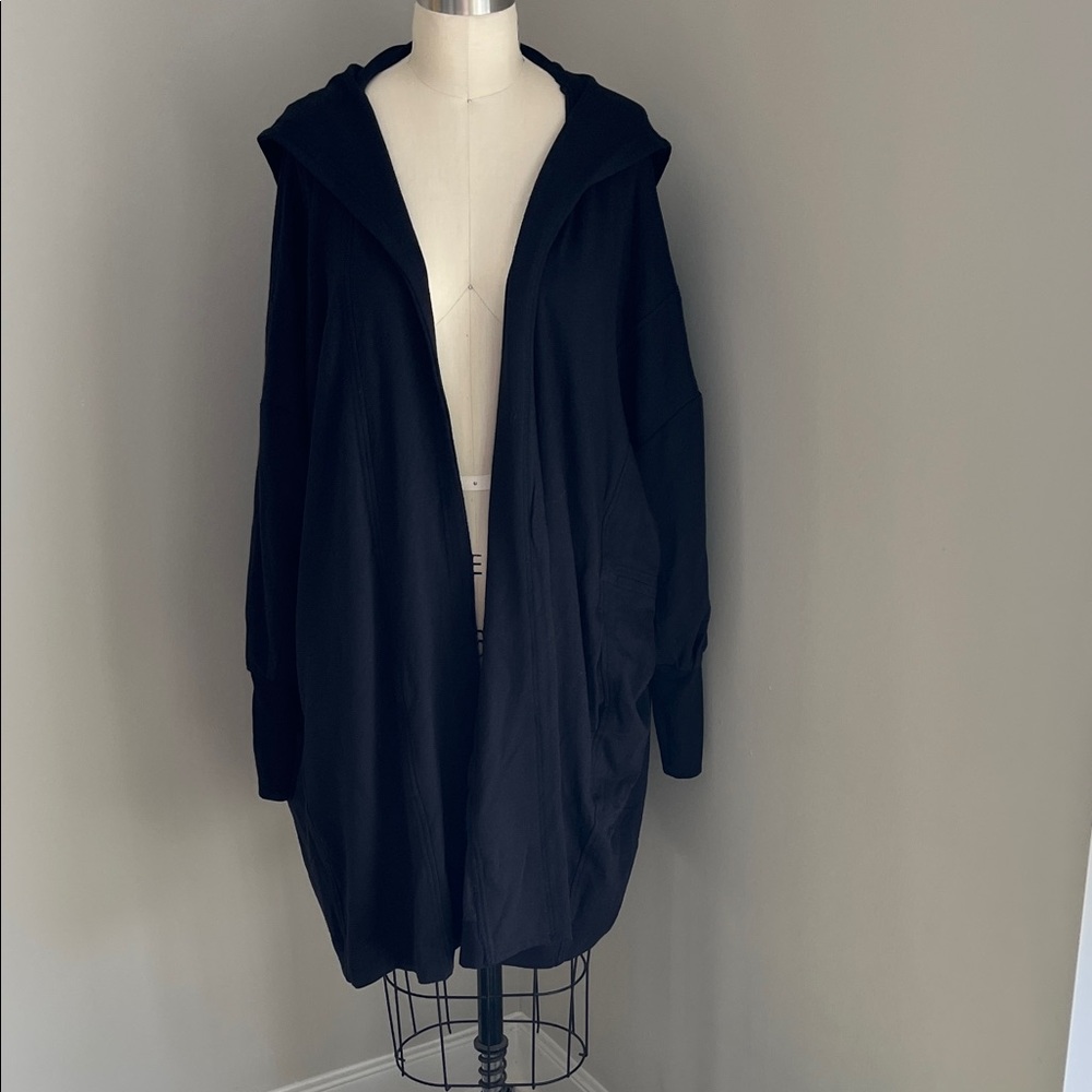 🤑LOWEST PRICE - ATHLETA Mantra Wrap Black Women's cardigan sweatshirt Jacket - Picture 15 of 16